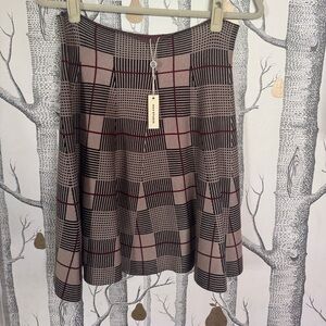 Mac Studio A-line plaid skirt NWT M/L